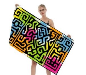 Microfiber Beach Towel - Himalayan print